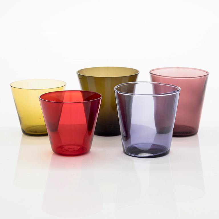 Kaj Franck, a set of 14 1960/70s model 2744 'Kimara' drinking glasses, Nuutajärvi Notsjö.
