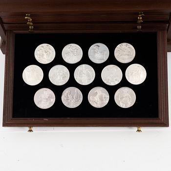 50 sterling silver medals, 'Rembrandt i silver', Franklin Mint AB.