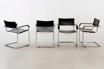 Five late 20th century Italian armchairs.