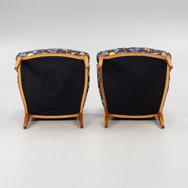 Josef Frank, karmstolar, ett par, modell 969, Firma Svenskt Tenn.