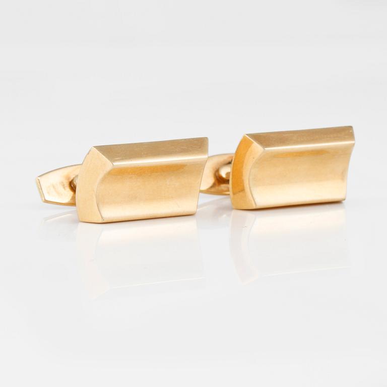 MANSCHETTKNAPPAR, 14K guld, stämplade JøS. Vikt 7,9 gram.