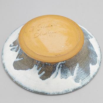 Josef Simon, a stoneware bowl, Djursholm, Sweden, late 20th Century.