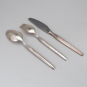 A set of 33 "Cheri" cutlery pieces in EPNS by Frigast Denmark.