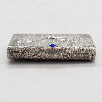 A Russian, early 20th century silver cigarette case, samorodok technique.