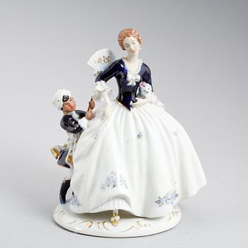 FIGURGRUPP, porslin, Essy Strohbach, Royal Dux, 1900-talets mitt.