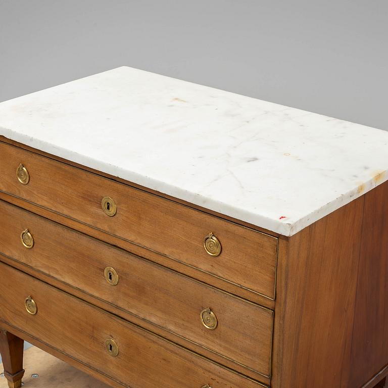 A late gustavian chest of drawers, late 18th century.