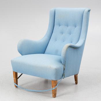 Carl Malmsten, fåtölj, "Oscar", formgiven 1935.