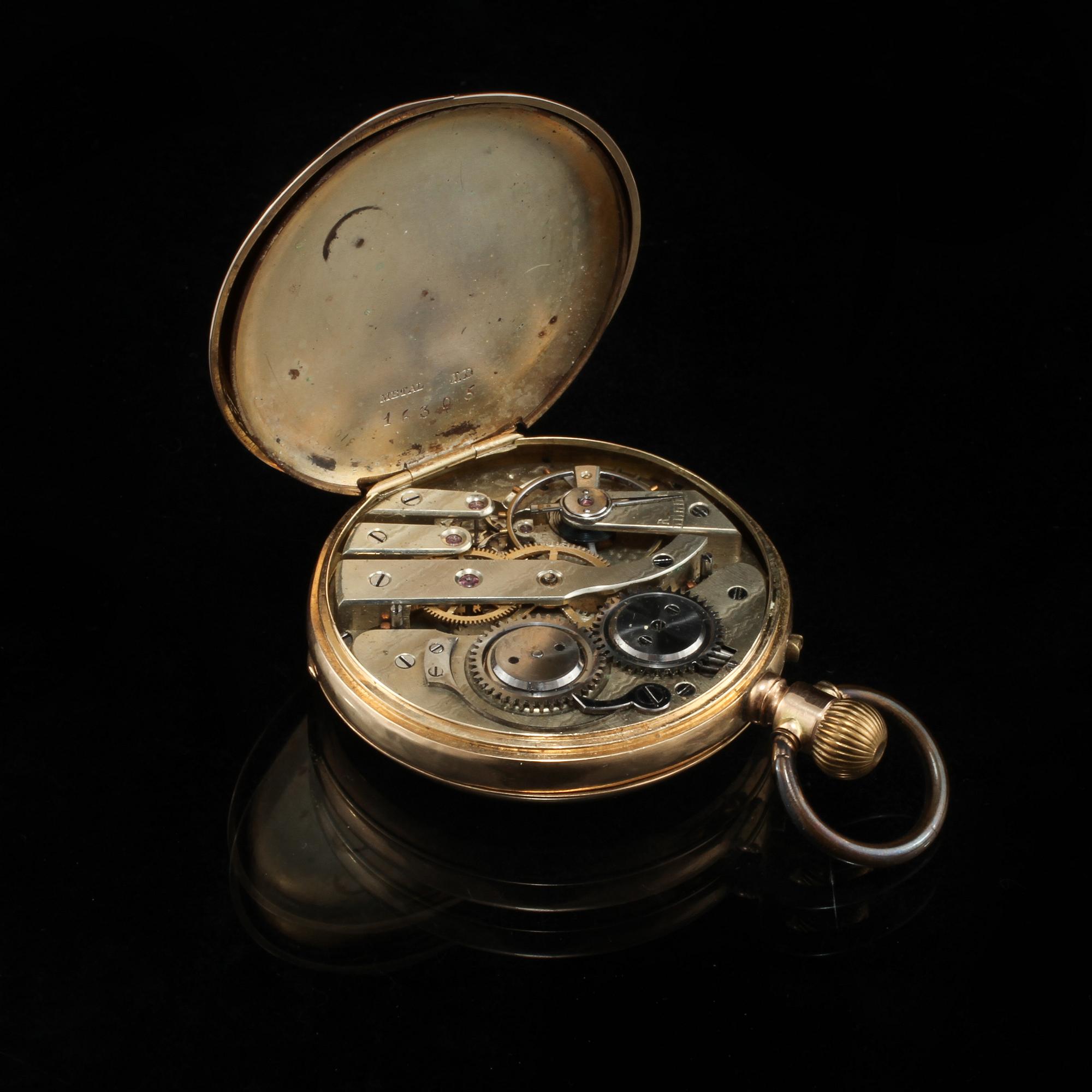 FICKUR, ankarur, 14k guld, omkring sekelskiftet 1800/1900-tal. Vikt 70 g.