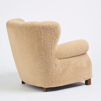 Fritz Hansen, fåtölj modell "1518", Danmark 1940-tal.