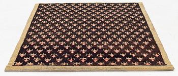 A knotted pile rug, Sweden/Finland, 18th/19th Century, c. 190 x 158 cm.