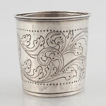 A Norwegian silver beaker, mark of Johan Peter Olsen Rust, Trondheim 1762.