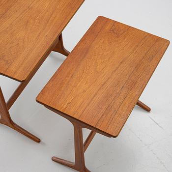 Erling Torvits, a three-piece nesting table, Denmark, 1960's.