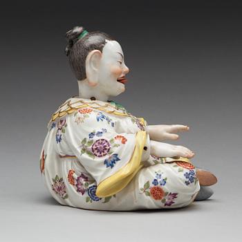 A Meissen porcelain nodding-head pagoda figure, 20th Century.