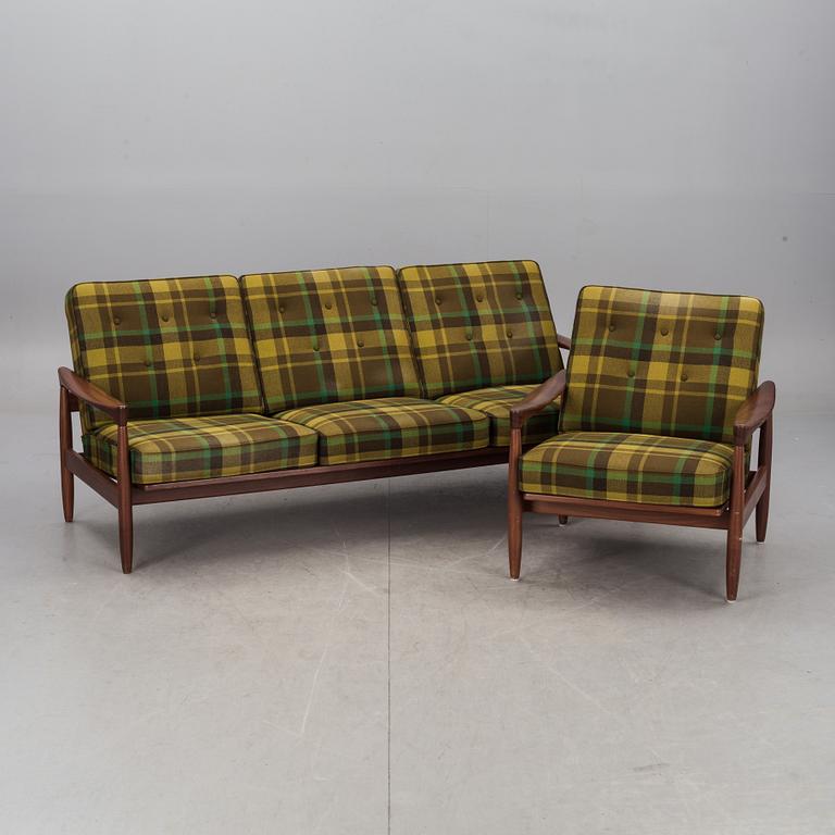 SOFFGRUPP, 2 delar. "Kolding", Erik Wørtz, 1960-tal.