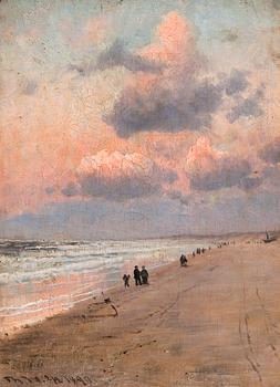160A. Thorsten Waenerberg, SUNSET ON THE BEACH.