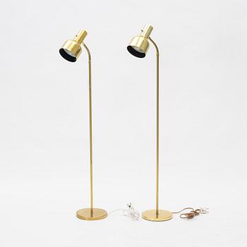 A pair of brass floor light from Möller Armatur, second part of the 20th Century.