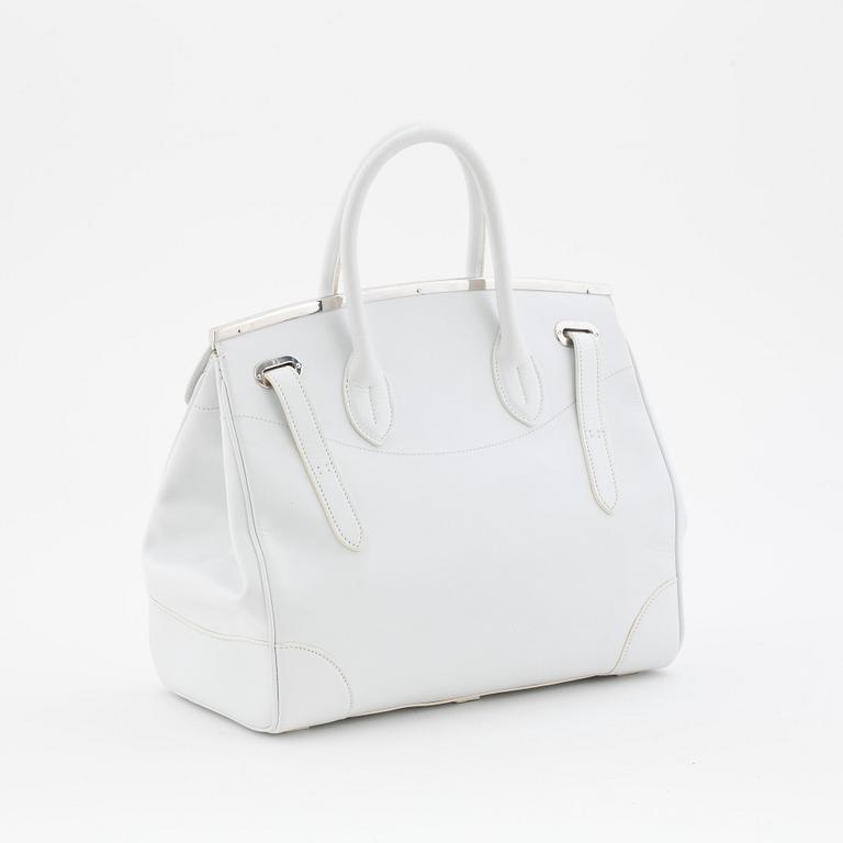 RALPH LAUREN, a white leather handbag, "Ricky bag".