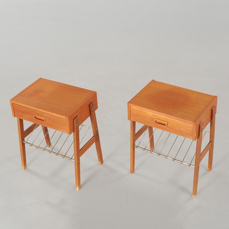 A pair of 1950/60s bedside tables.