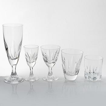 An 85-piece glass service, Kosta, Sweden, second half of the 20th century.