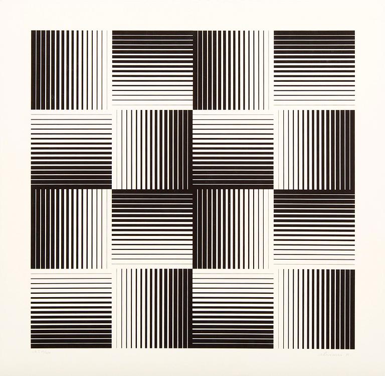 Getulio Alviani, a signed and numbered serigraph.