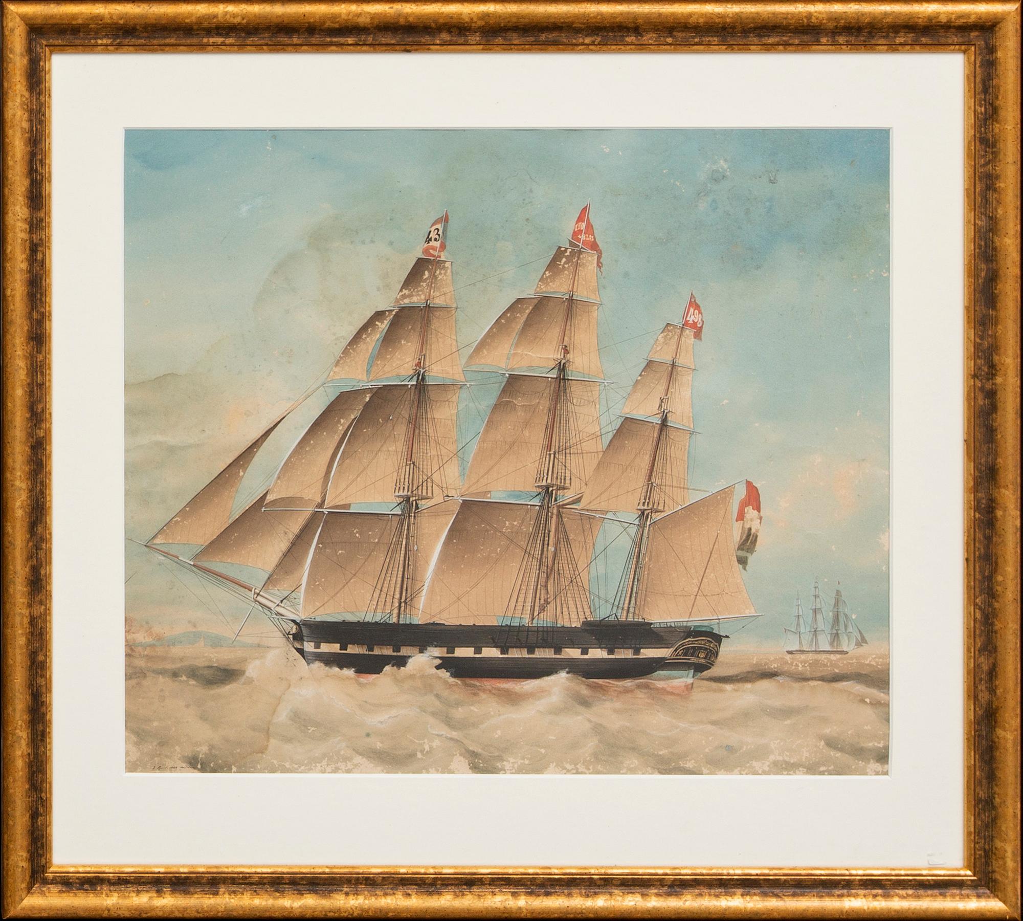 Okänd konstnär 1800-tal , watercolour signed and dated 1840.