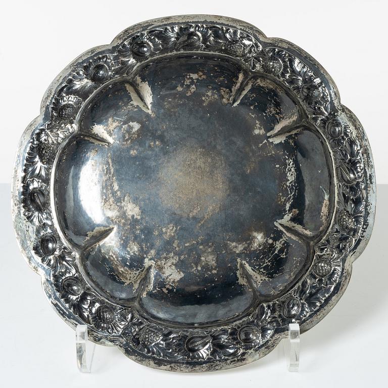 Tray, silver, Swedish import mark, first half of the 20th century.