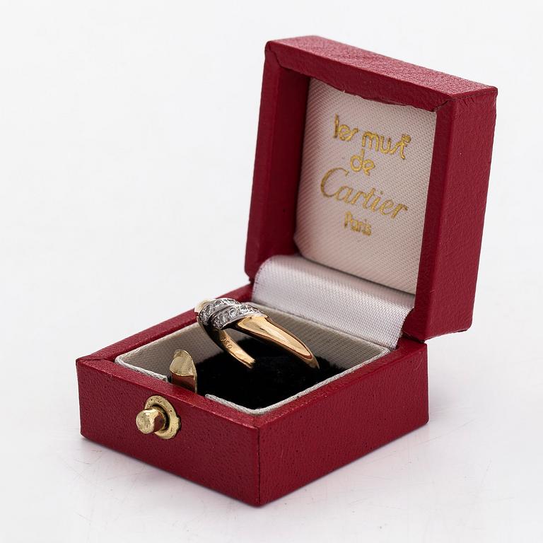 Cartier, sormus, 18K kultaa timantteilla.