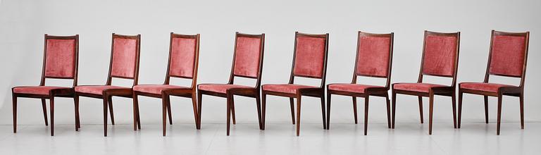 KONFERENSBORD med 9 stolar, bl a Karl Erik Ekselius, 1960-tal.