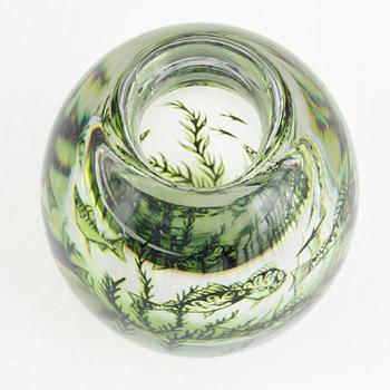 Edward Hald, a "Fish graal" vase, Orrefors, Sweden,