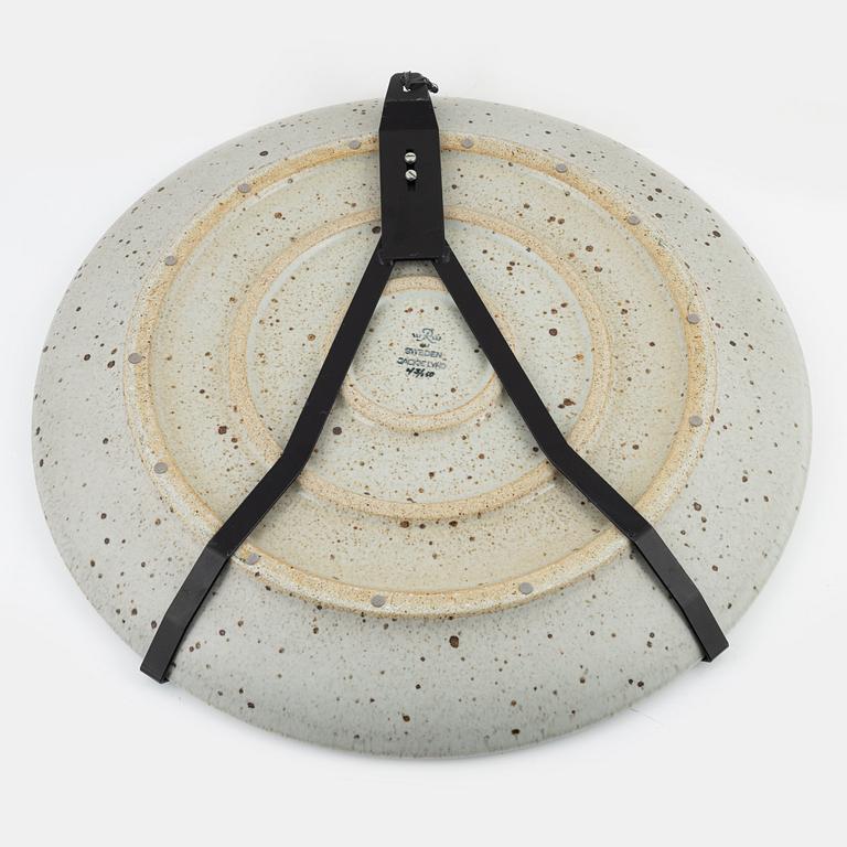 Jackie Lynd, a large stoneware platter, Rörstrand, signed and numbered 43/150.