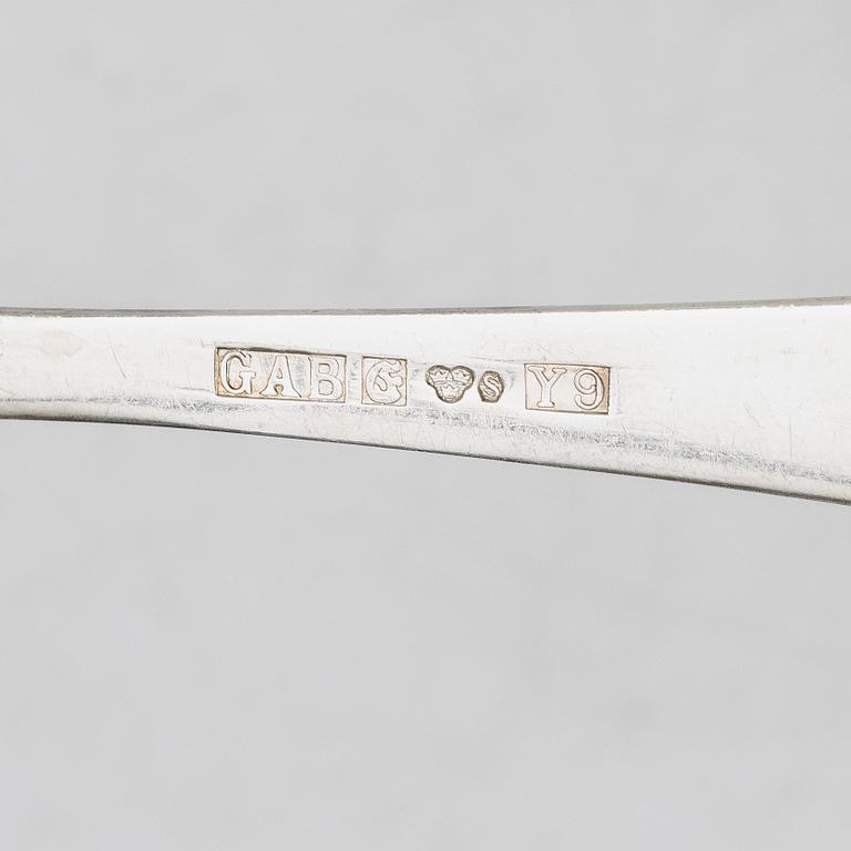 Jacob Ängman, Silver cutlery parts, "Rosenholm", GAB, including Stockholm 1967 (31 pieces).