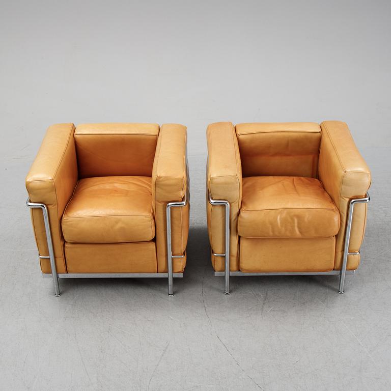 Le Corbusier, Pierre Jeanneret & Charlotte Perriand, fåtöljer, ett par, "LC2", Cassina.