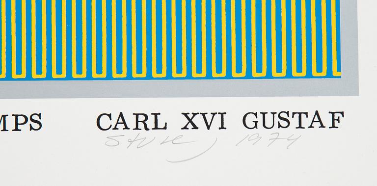 Sture Johannesson, silkscreen in colours, 1974, signed 97/100.