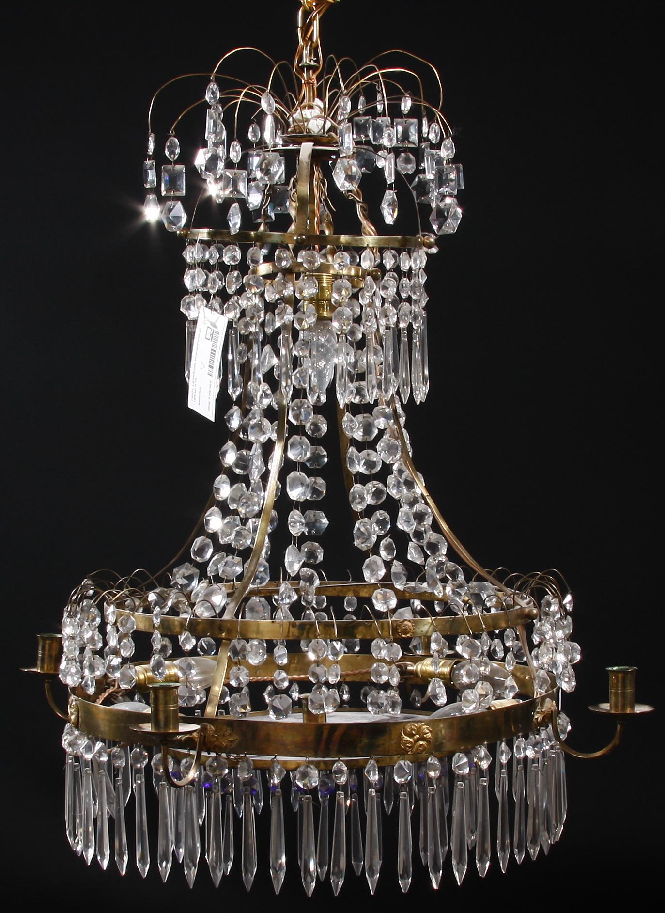 LJUSKRONA, sengustaviansk stil, 1800-tal. H 75.