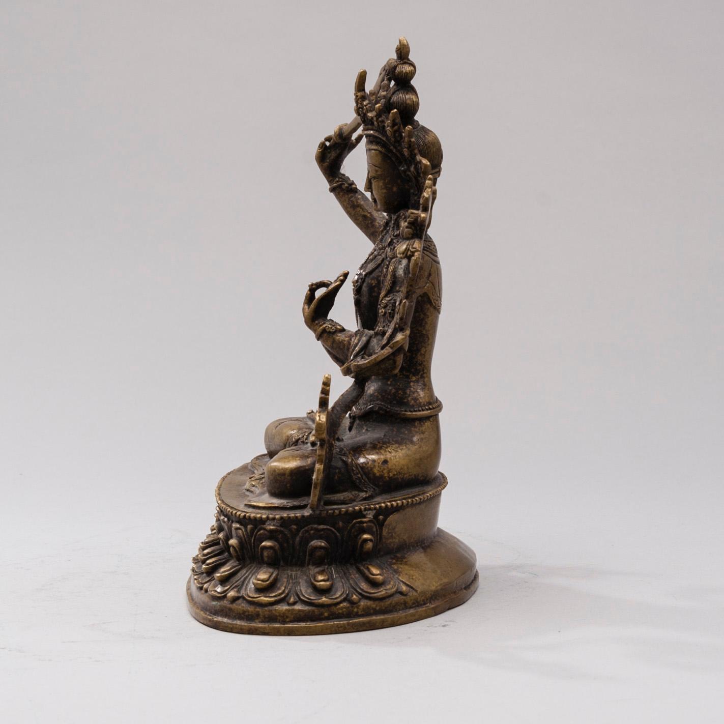 MANJUSHRI, mässing, 1900-tal.