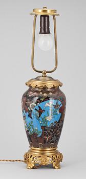 BORDSLAMPA, Cloisonne, Kina, 1900-tal.