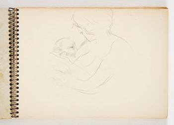 Lotte Laserstein, 4 skissböcker med blyertsteckningar.