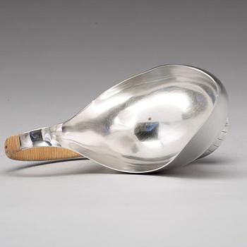 Sigvard Bernadotte, a sterling sauceboat with ladle, Georg Jensen, Copenhagen 1933-44.