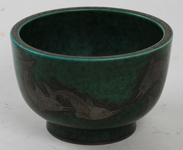 SKÅL, stengods "Argenta", Gustavberg.