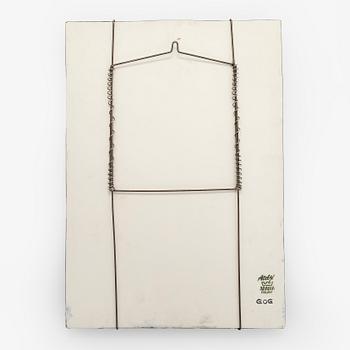Gunvor Olin-Grönqvist, Wall plaque, ceramic, signed, Arabia.