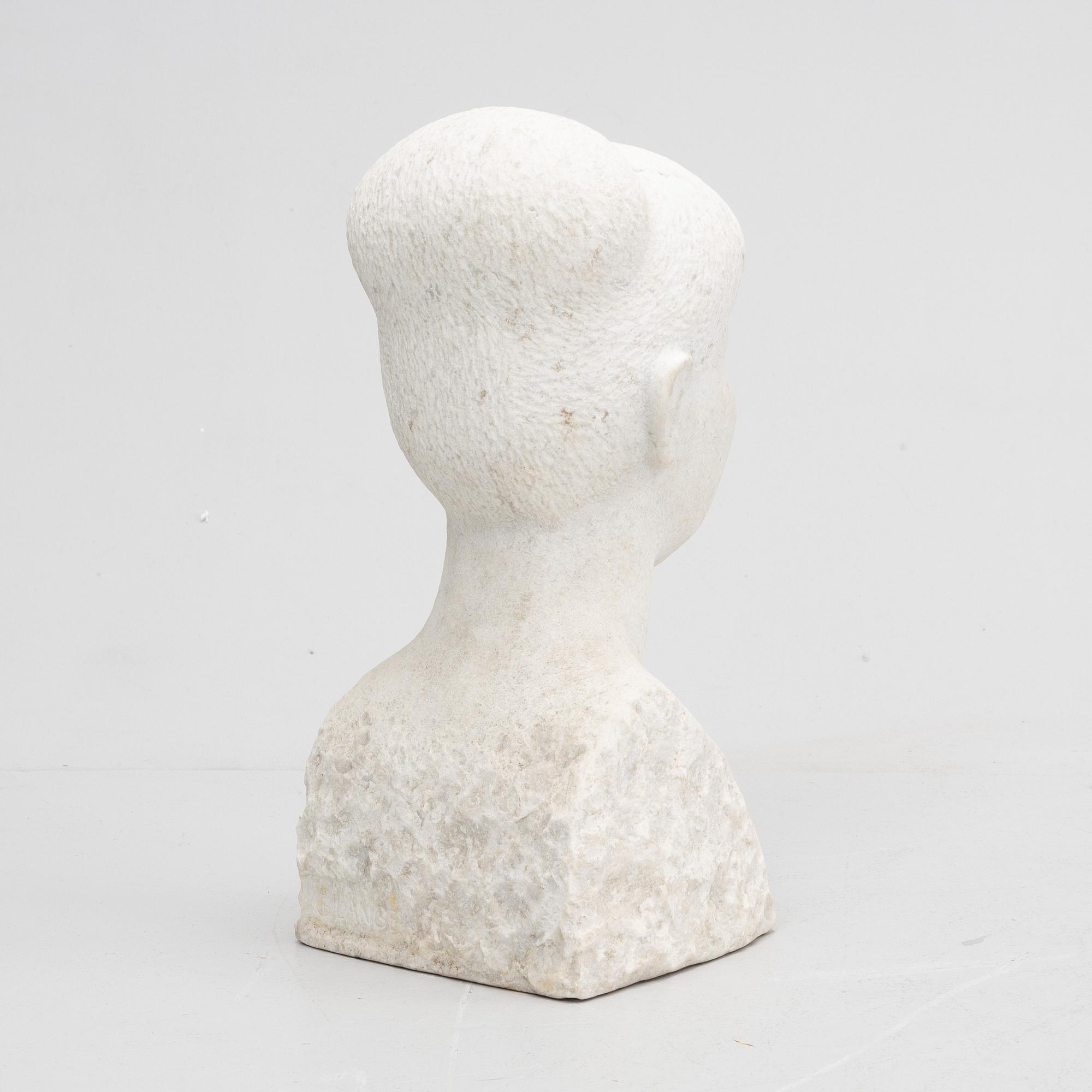 Göran Lange, sculpture, marble, signed.