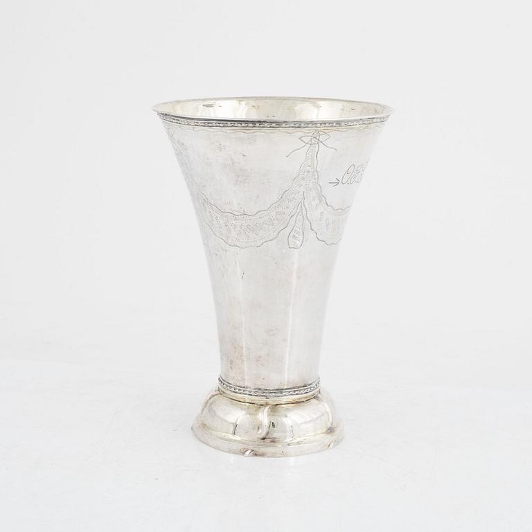 Johan Stras, a silver beaker, Stockholm, 1794.