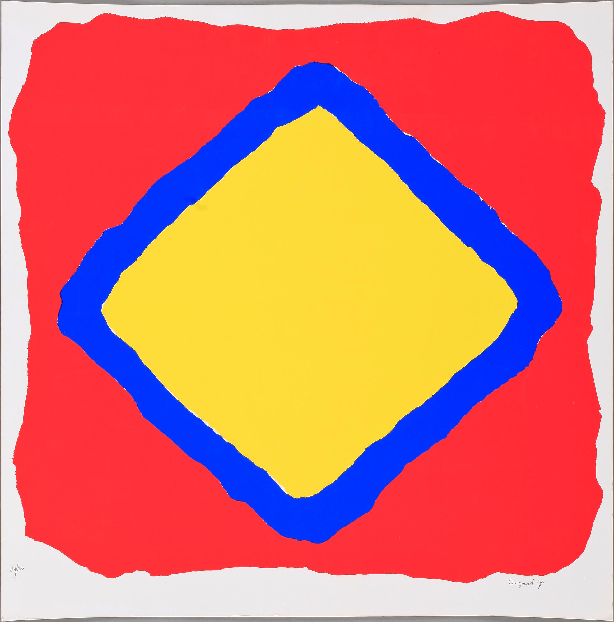 BRAM BOGART, färgetsning, sign o numr 89/100.