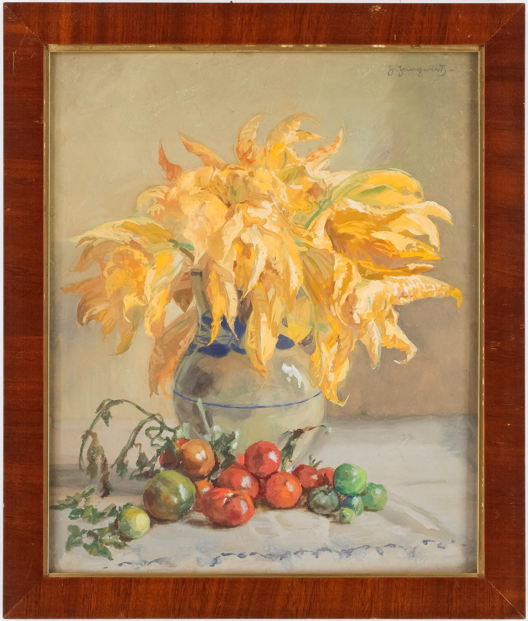 JOSEPH JUNGWIRTH, gouache på papper, signerad.