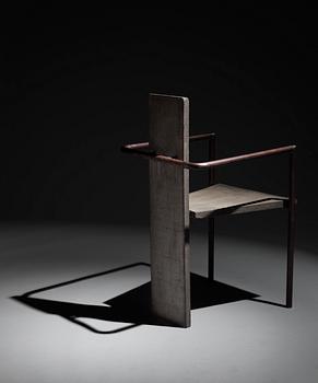 A Jonas Bohlin 'Concrete' chair by Källemo, Sweden early 1980's.