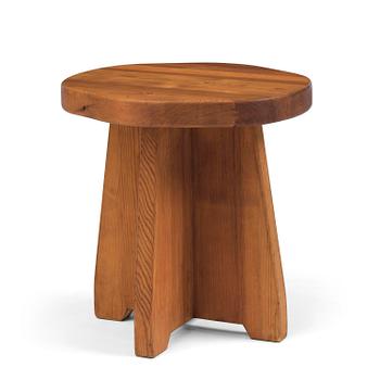 164. David Rosén, a stained pine "Berga" stool, Nordiska Kompaniet, Sweden, 1940s.