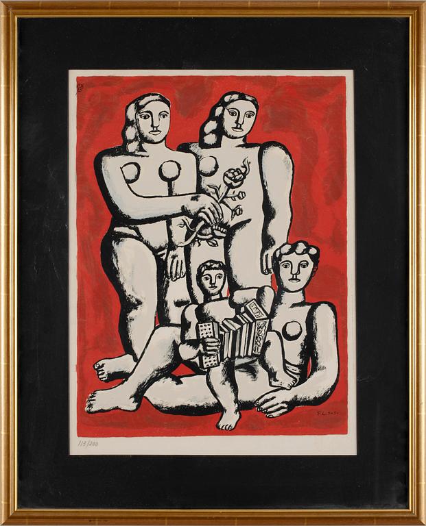 FERNAND LÉGER, efter, färgserigrafi. Sign med bläck. Numr 113/200.