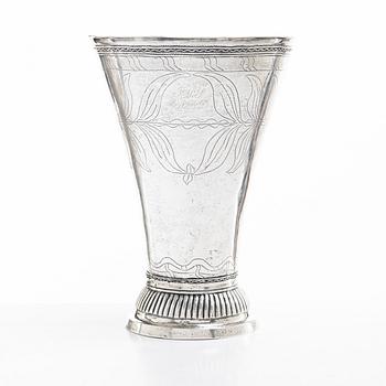 Anders Hjulström, bägare, silver, Köping 1798.