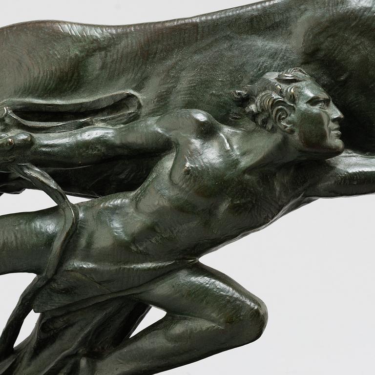 ALBERTO BAZZONI, Sculpture, bronze. Signed and mark.