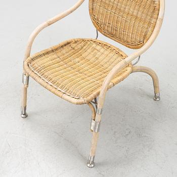 Mats Theselius, a 'Nätön' aluminum and bamboo armchair, IKEA, 21st century.